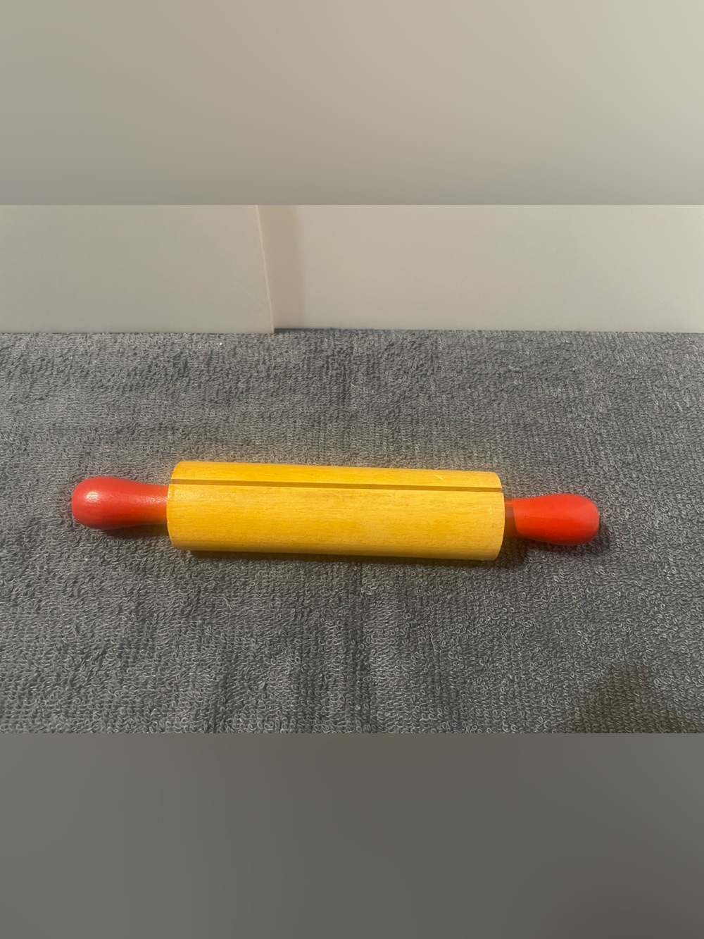 Vintage Wood Rolling Pin Recipe Card Holder or decor